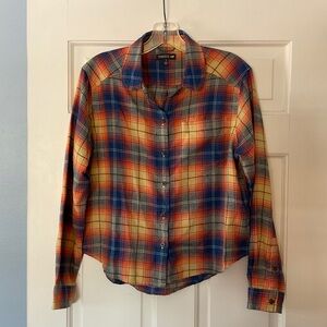 Toad&Co Women's Re-Form Flannel Boxy Shirt Plaid Size S Outdoor Camping Hiking